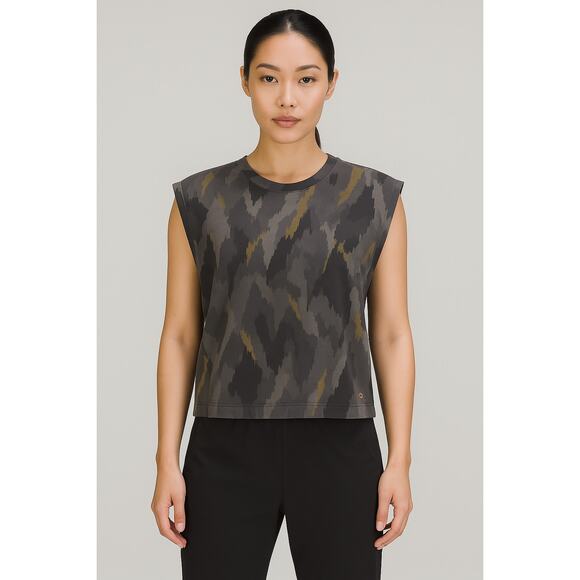 Lululemon Take The Moment Cropped Tank x Robert Geller in Size L/XL in Camo - Picture 1 of 7